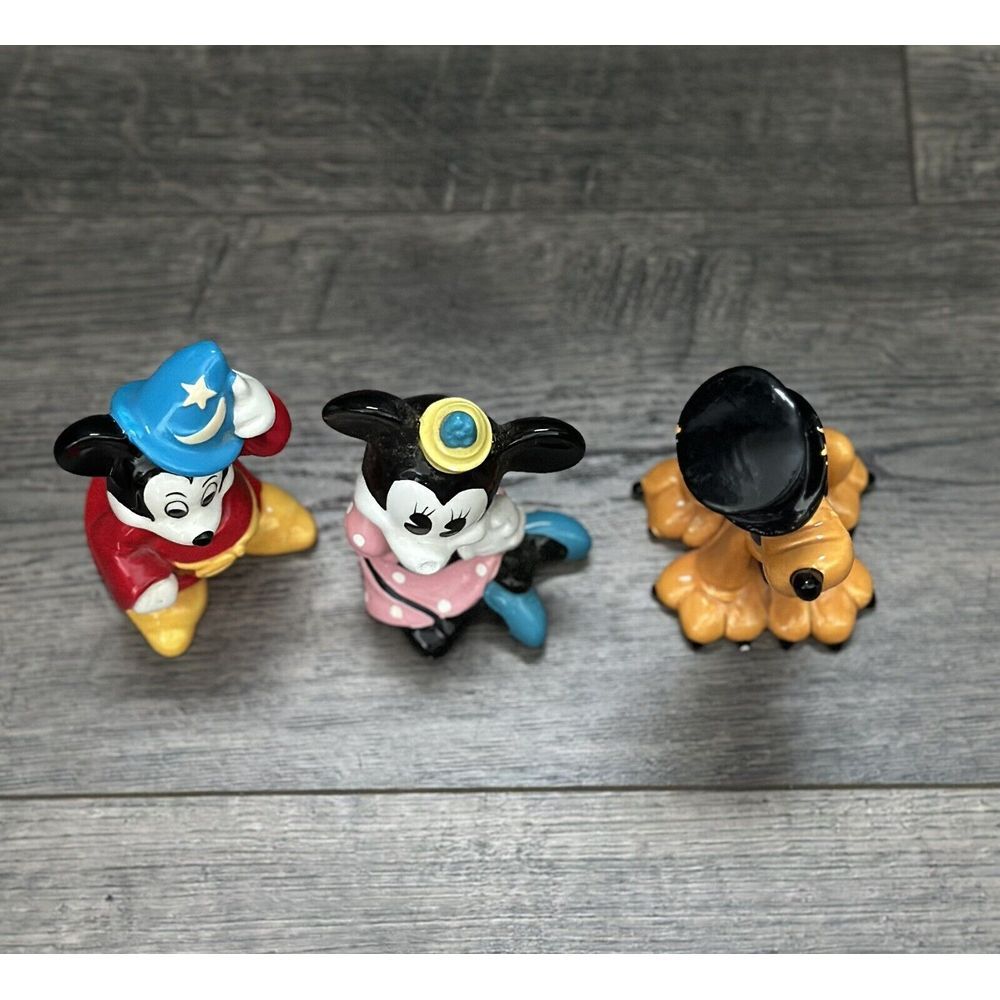 Vintage - Ceramic Fantasia Minnie Mouse Pluto Top Hat Figurine - Picture 2 of 16